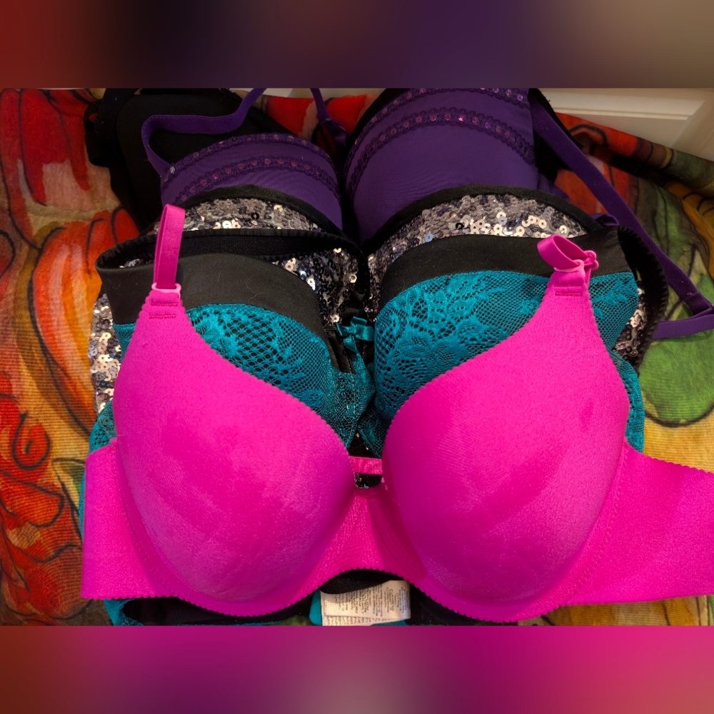 Vibrant Pink Misc Women's Bras X 5. La Senza Etc.    38B